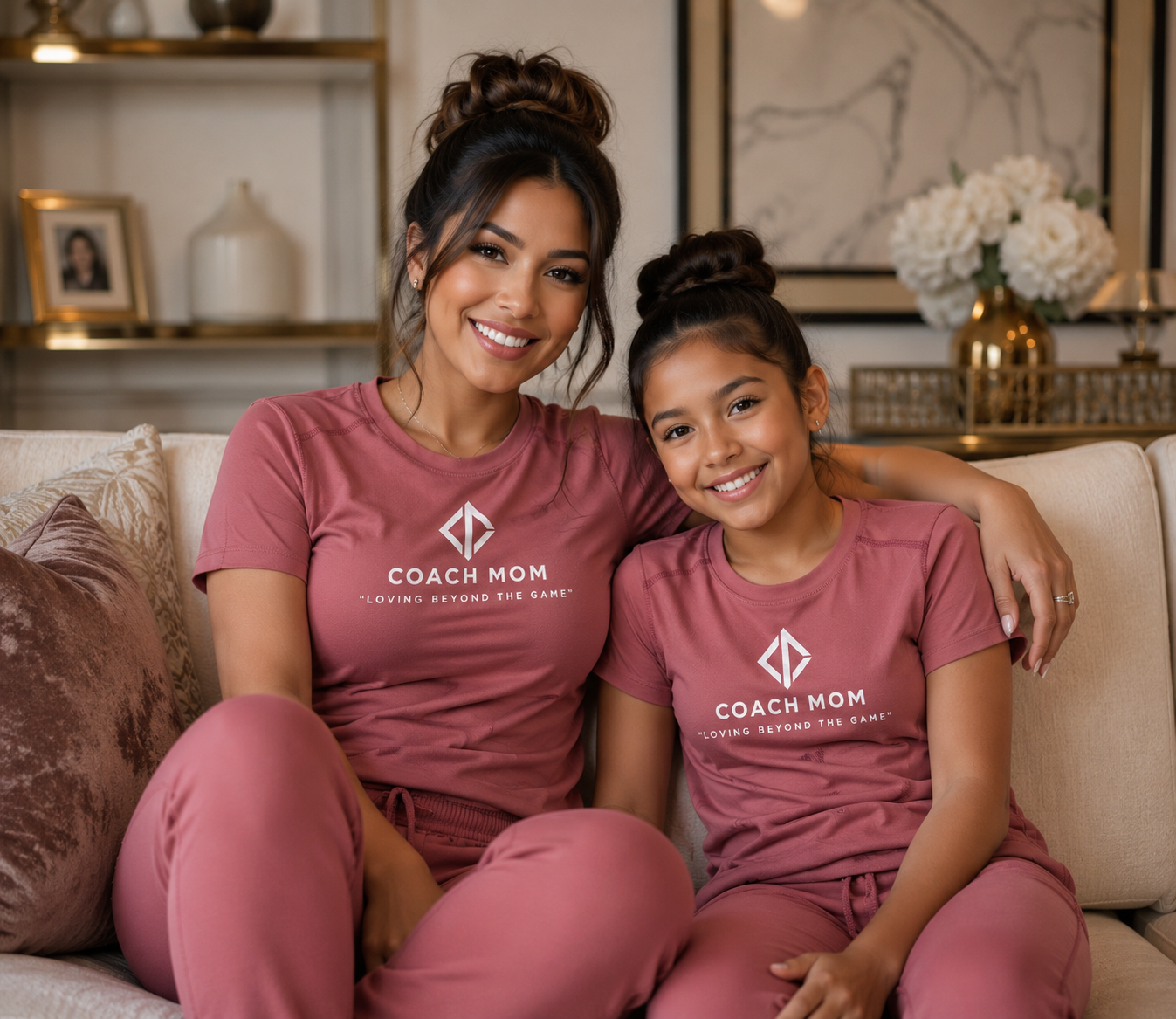 Coach Mom “Love In Motion” Tee - Dust Rose
