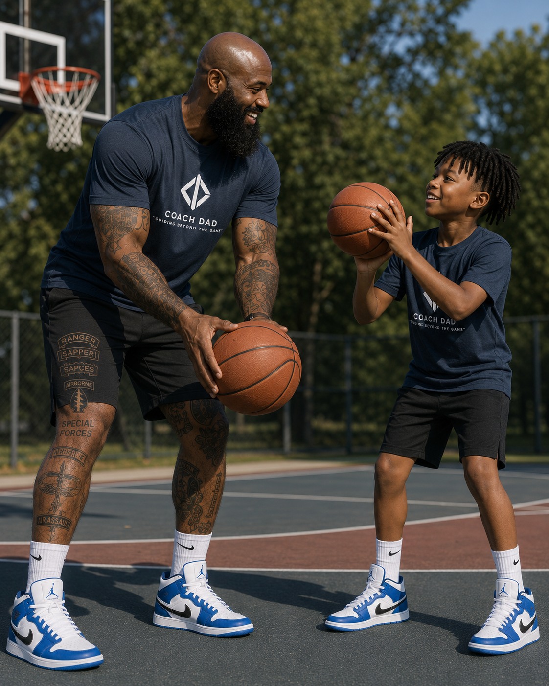 Coach Dad Foundation Tee – Navy Blue