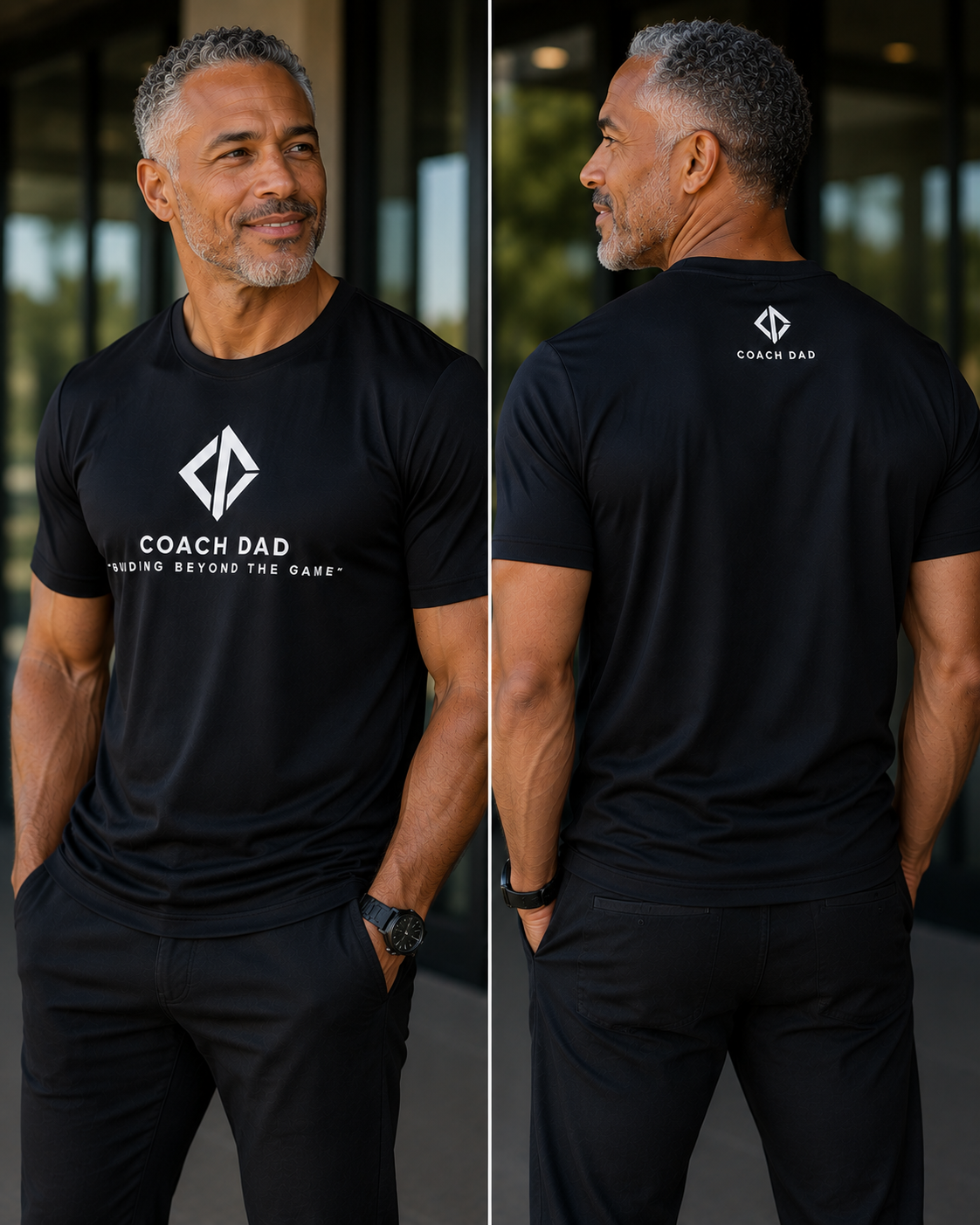 Coach Dad Foundation Tee – Midnight Black