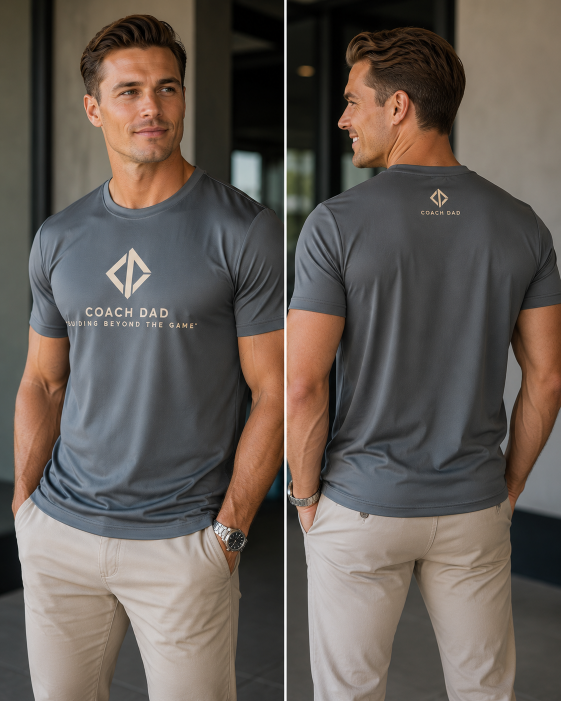 Coach Dad Foundation Tee – Graphite Gray